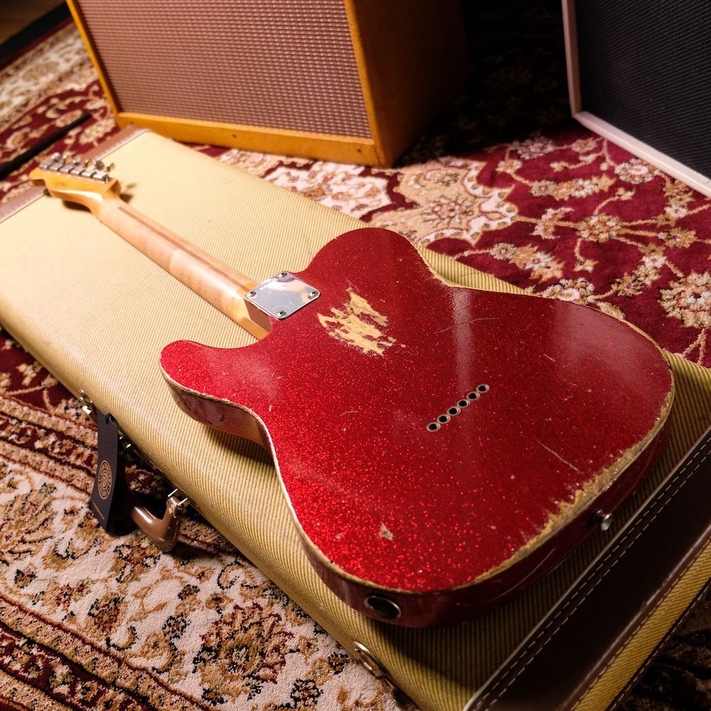 Fender Custom Shop '58 Reissue Telecaster Red Sparkle Heavy Relic 2008 - Image 4
