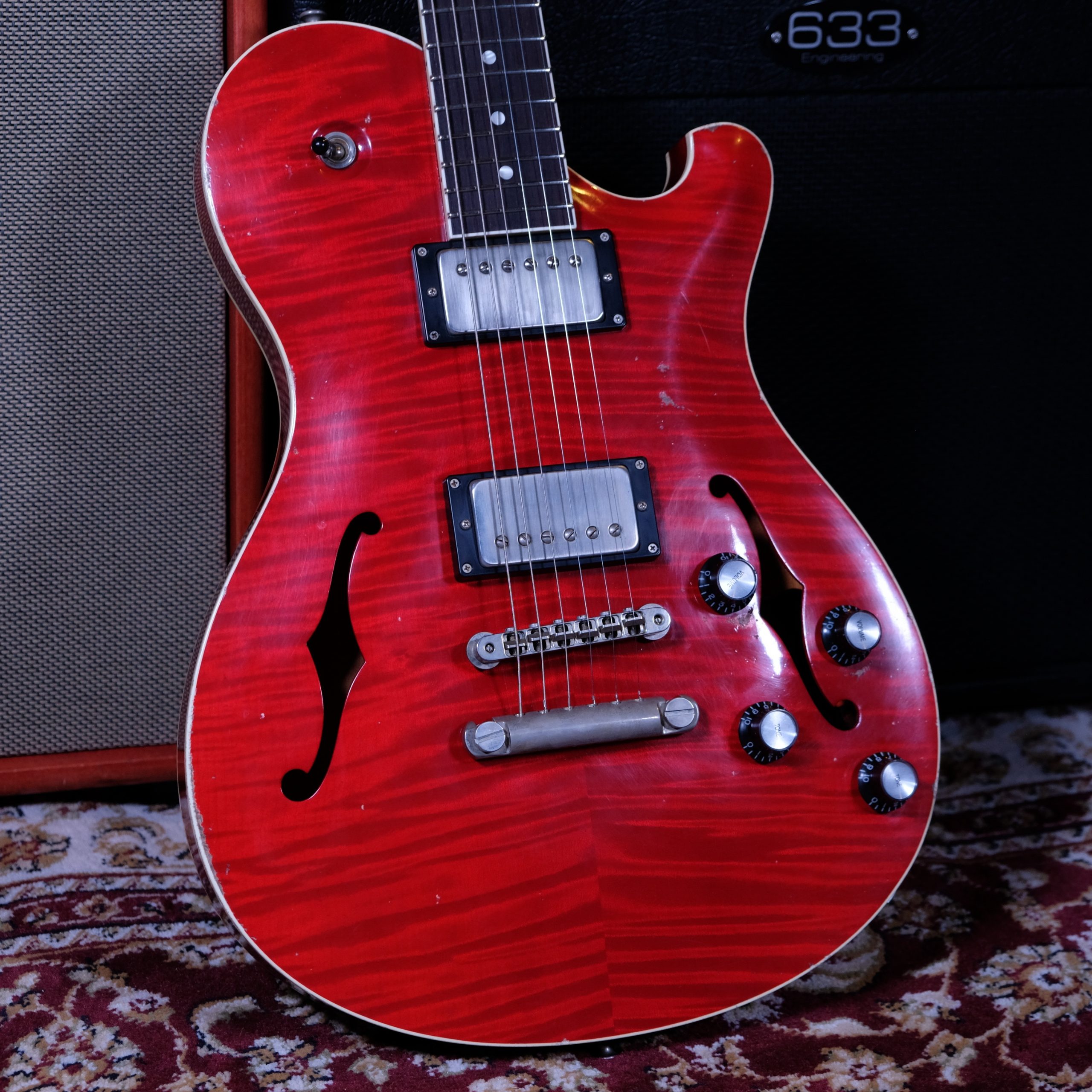 Seth Baccus Nautilus Hollowbody Aged Vintage Cherry Red